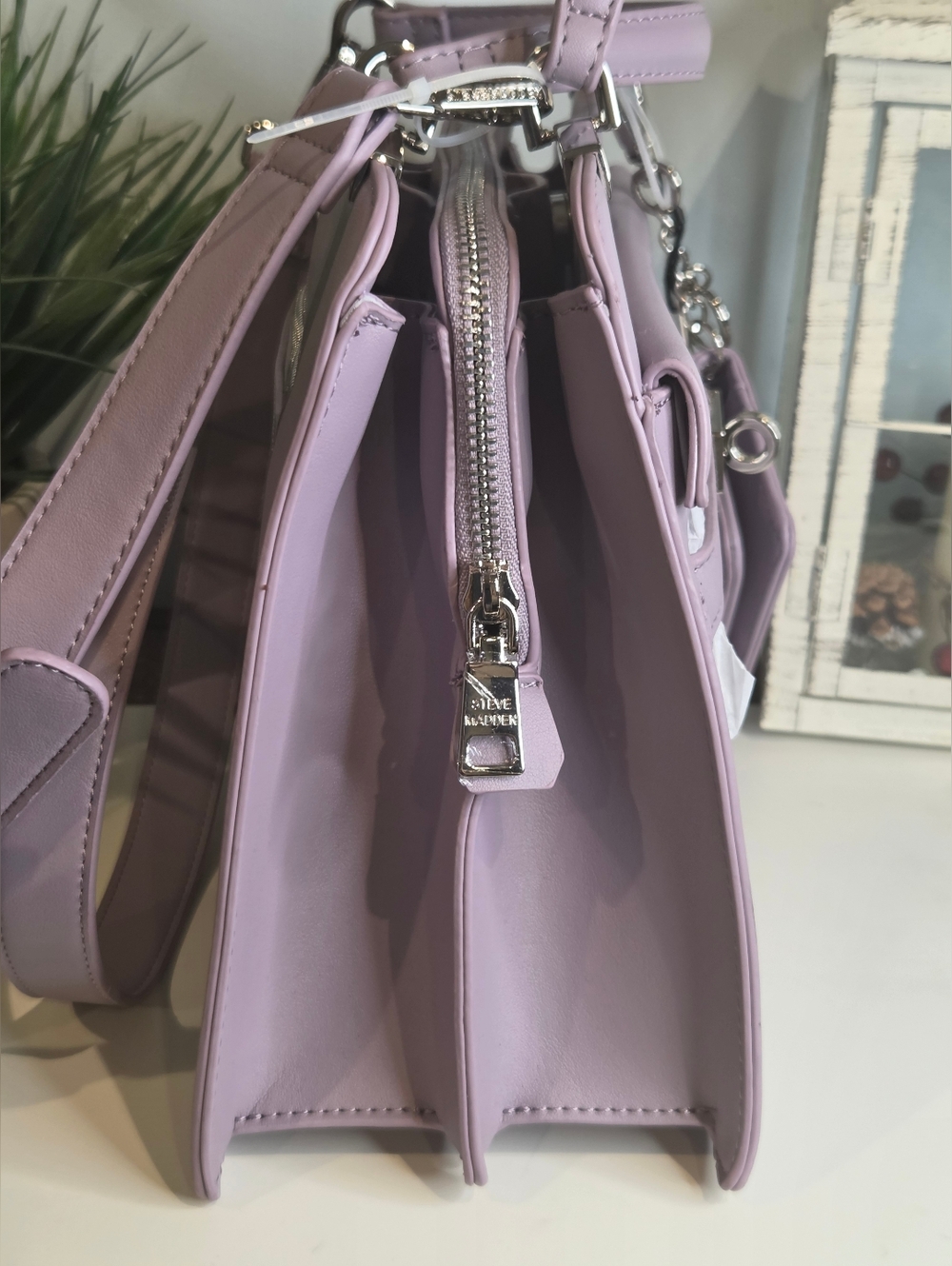 Steve Madden Lavender Top-Handle Satchel - Picture 6 of 8